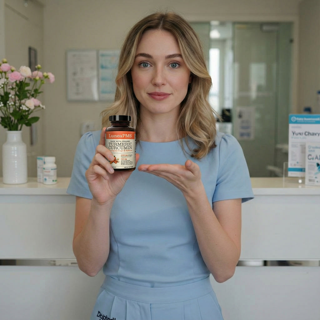 LuneaPMS Turmeric Capsules